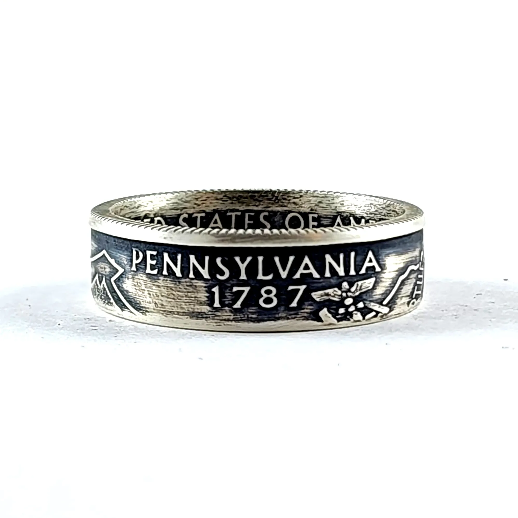 90% Silver Pennsylvania Quarter Ring