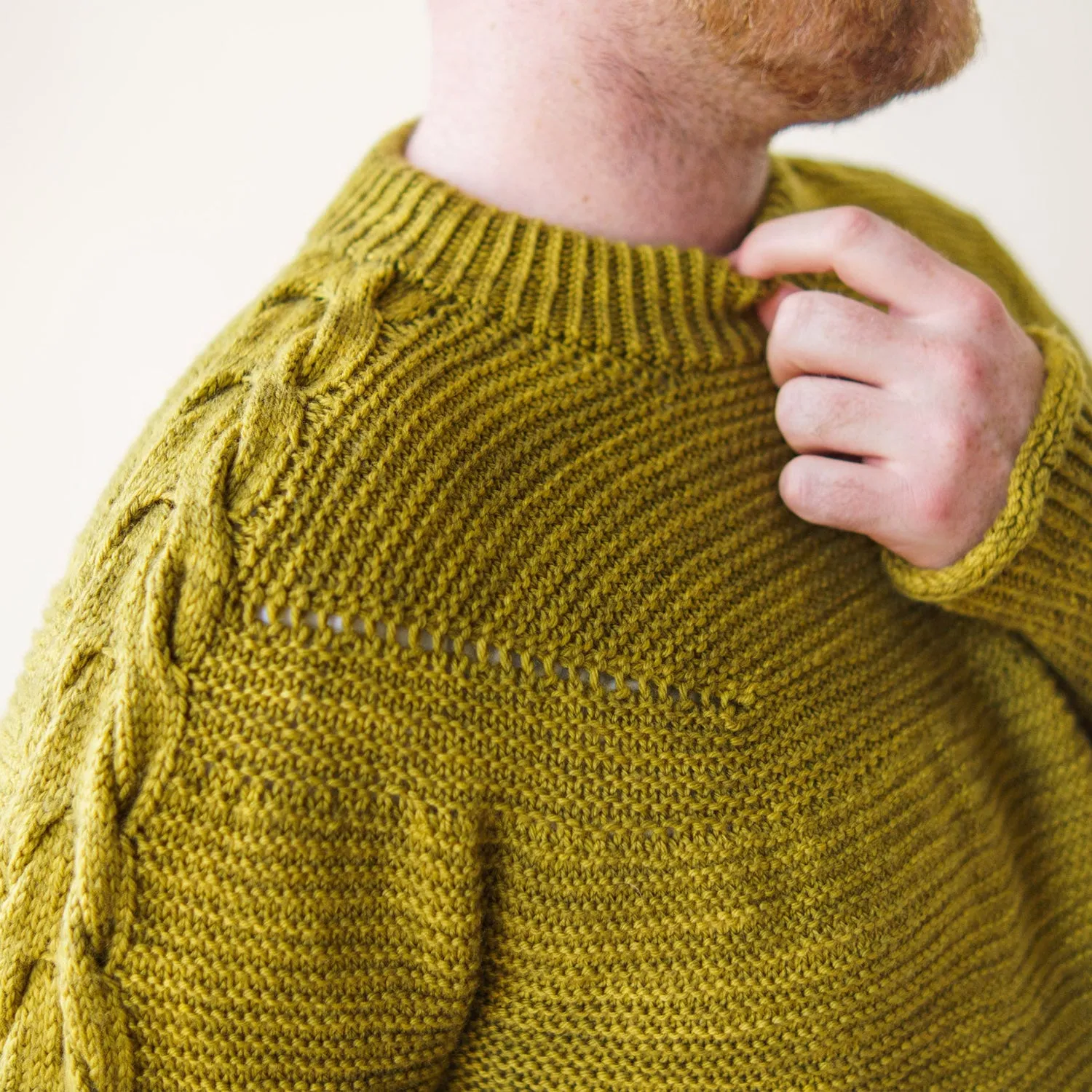 ANTLER SLEEVE SWEATER - CORDUROY