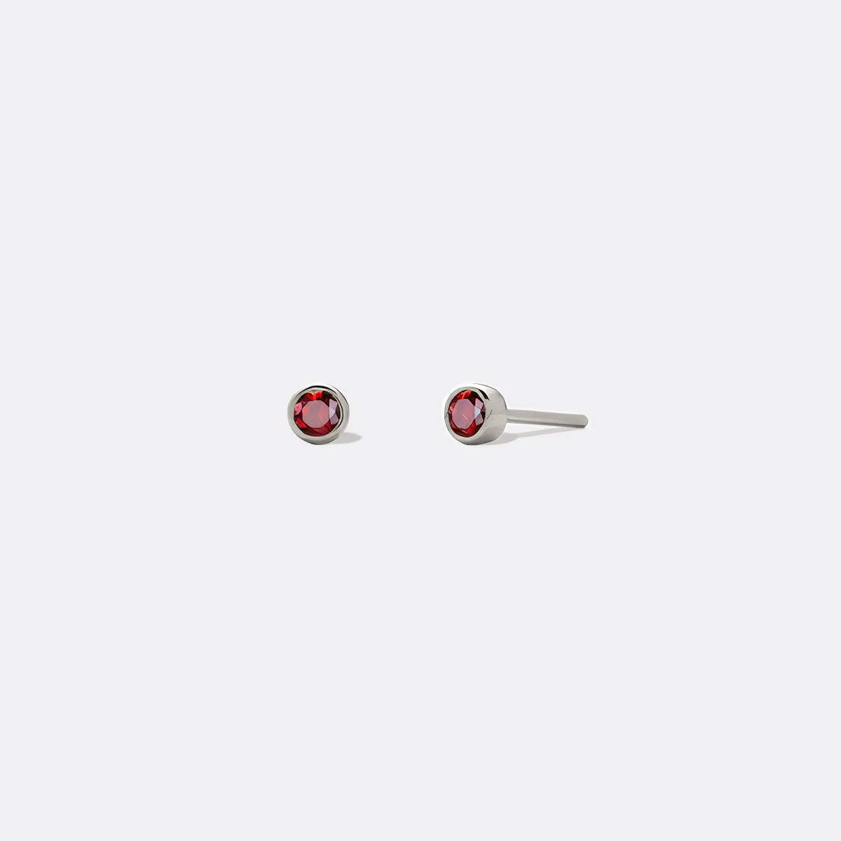 Birthstone Bezel Studs