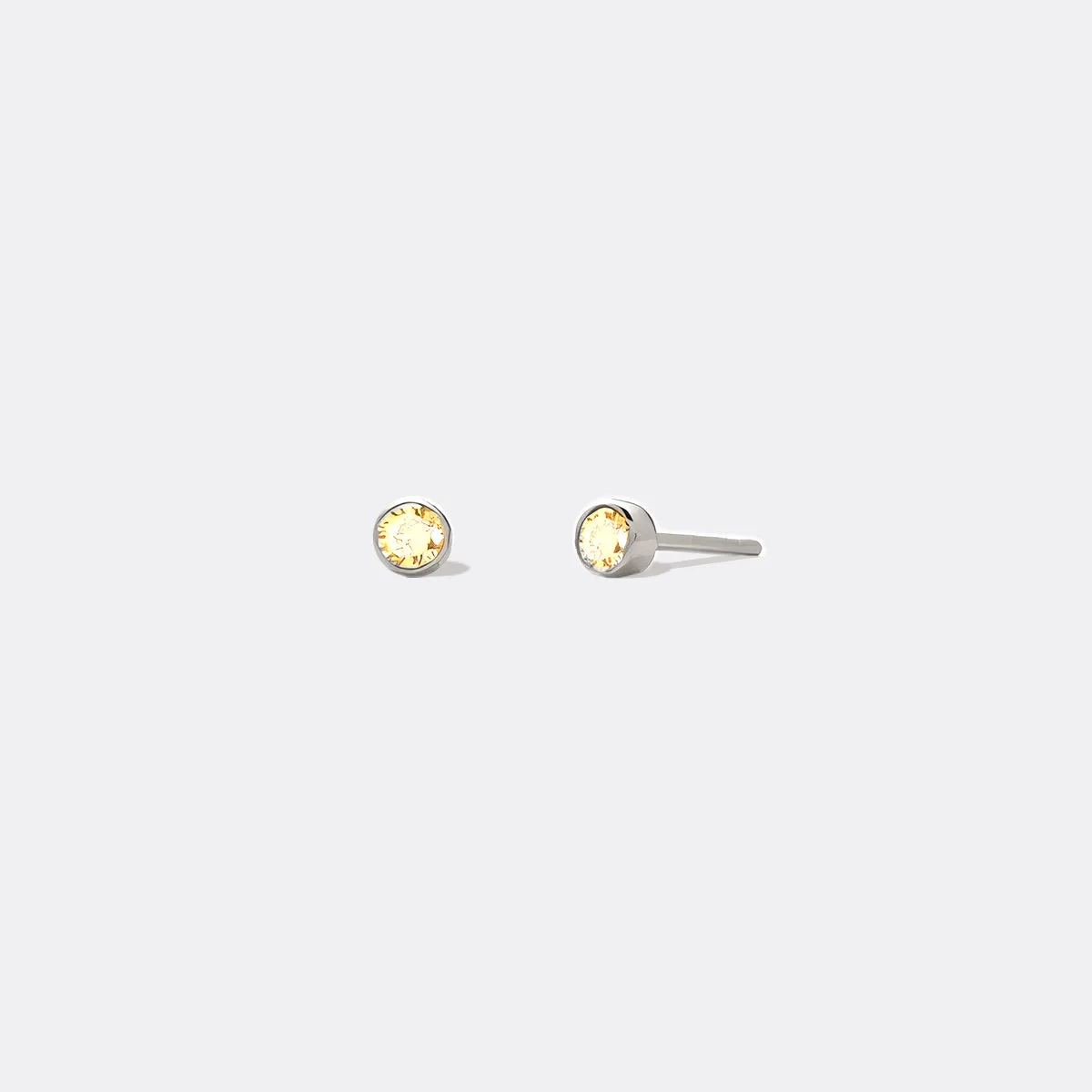 Birthstone Bezel Studs