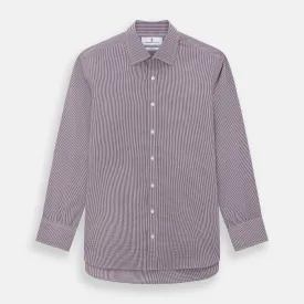 Burgundy Micro Check Mayfair Shirt