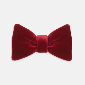 Burgundy Velvet Bow Tie