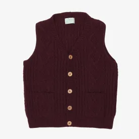 Cable Knit Wool Vest