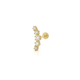 Catherine Curve Flatback Stud