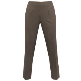 Classic Side Zip L/W Wool Pant In Earth Melange