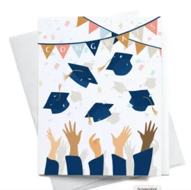 Congrats Graduation Caps Card