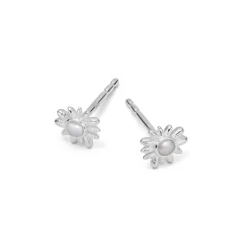 Daisy Mini Mother of Pearl Stud Earrings Sterling Silver