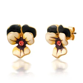 Enamel Pansy Studs