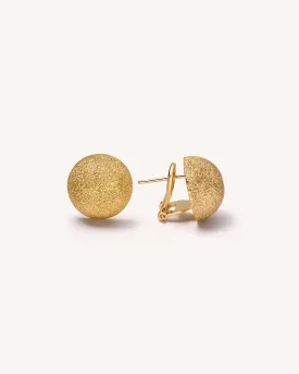 Florentine Finish Medium Button Studs With Clip