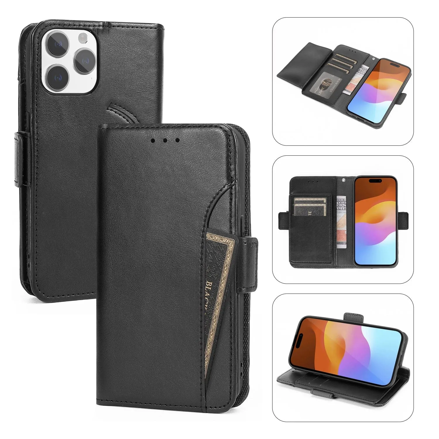 Indy Series Genuine Leather Wallet Case - iPhone 15 Pro Max - CP00480 CP00481