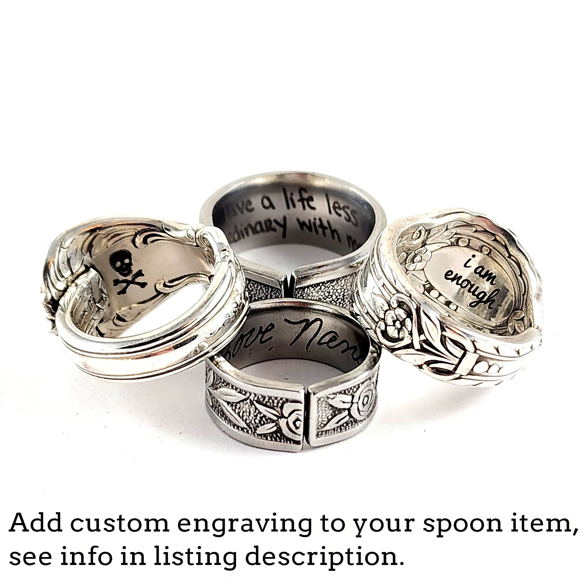 International Silver 13 Colonies Shield Spoon Ring