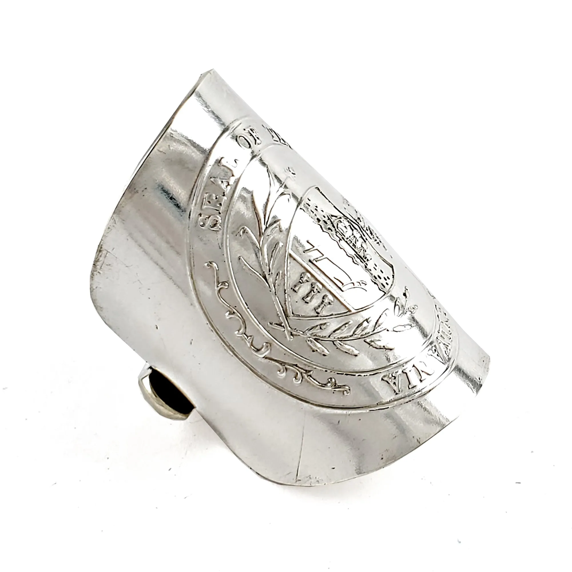 International Silver 13 Colonies Shield Spoon Ring