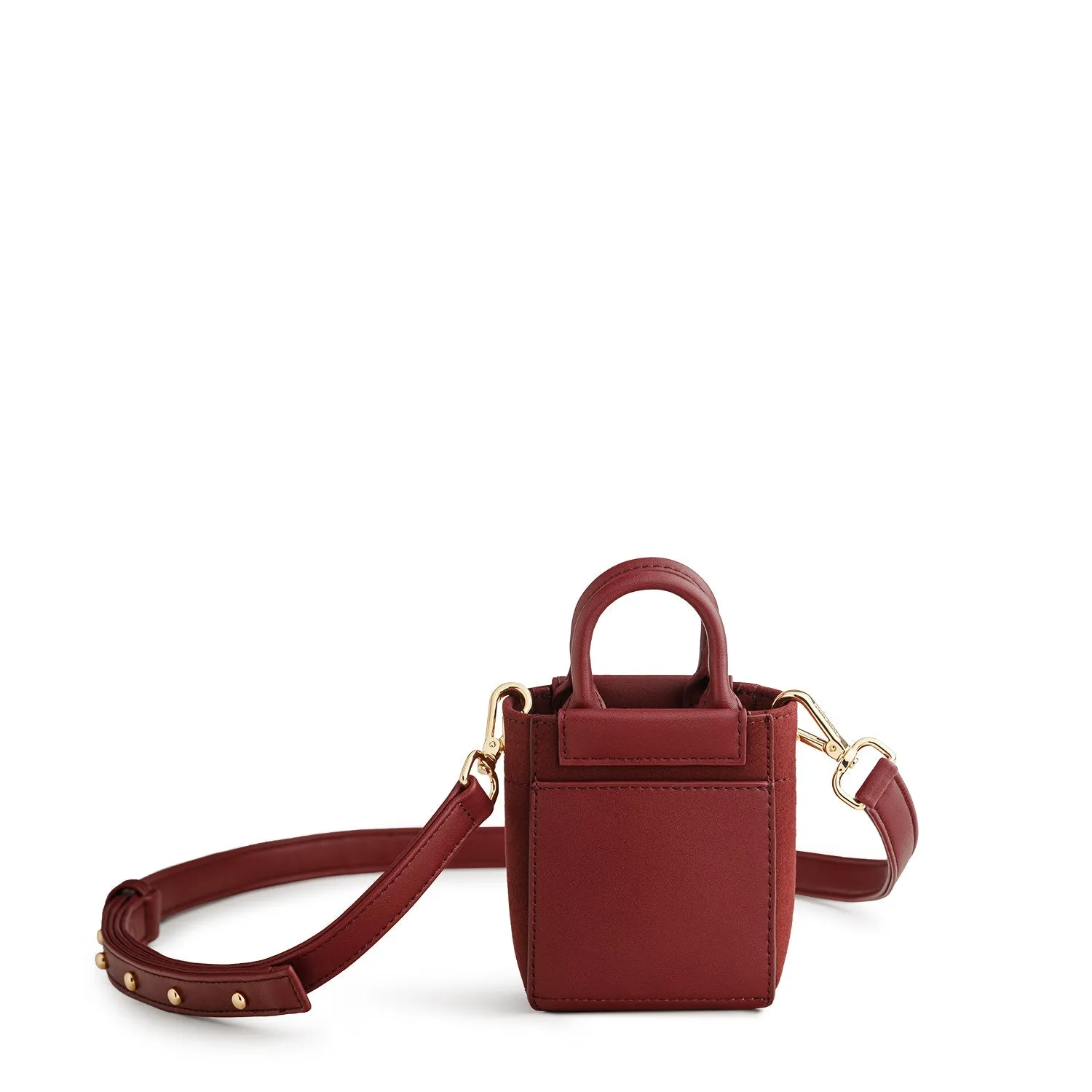 Nicola Micro Tote Suede - Dark Red