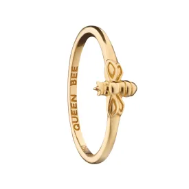 "Queen Bee" Poesy 18K Gold Stackable Ring