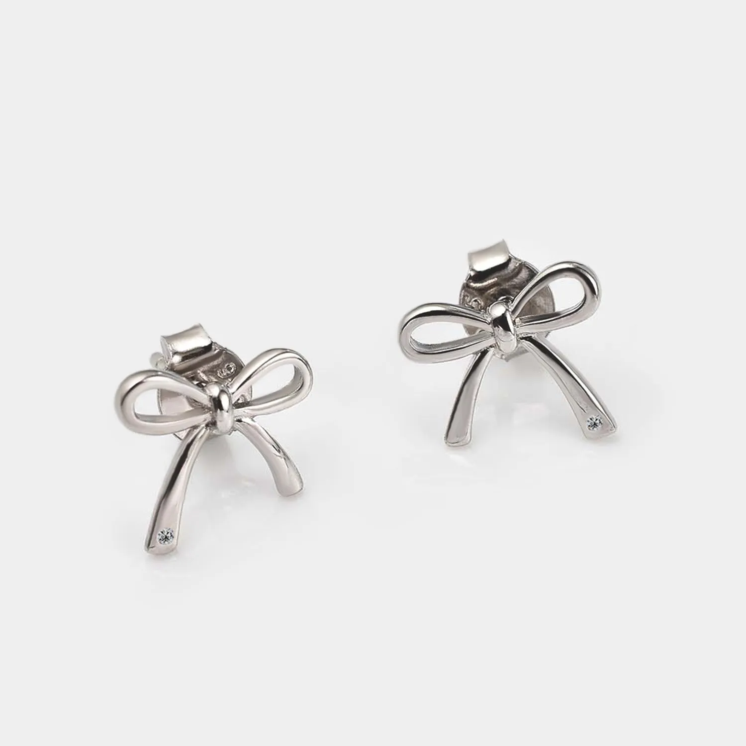 Sweet Diamond Bow Studs